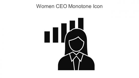 Women CEO Monotone Icon In Powerpoint Pptx Png And Editable Eps Format