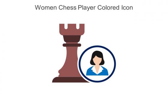 Women Chess Player Colored Icon In Powerpoint Pptx Png And Editable Eps Format