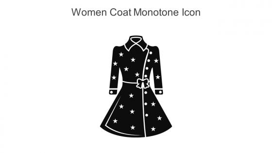 Women Coat Monotone Icon In Powerpoint Pptx Png And Editable Eps Format