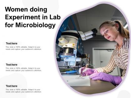 Women doing experiment in lab for microbiology