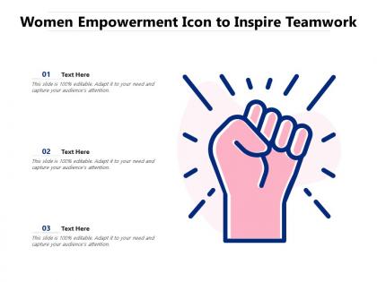 Women empowerment icon to inspire teamwork