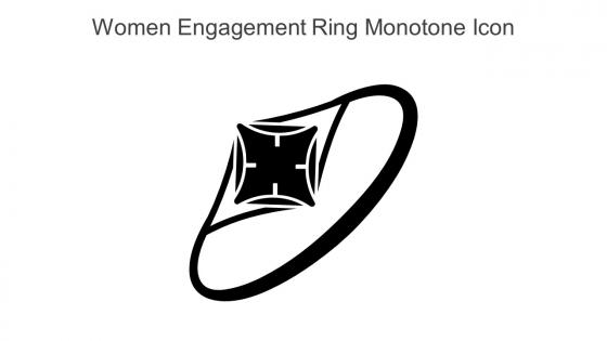 Women Engagement Ring Monotone Icon In Powerpoint Pptx Png And Editable Eps Format