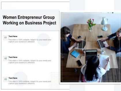 Women entrepreneur group working on business project