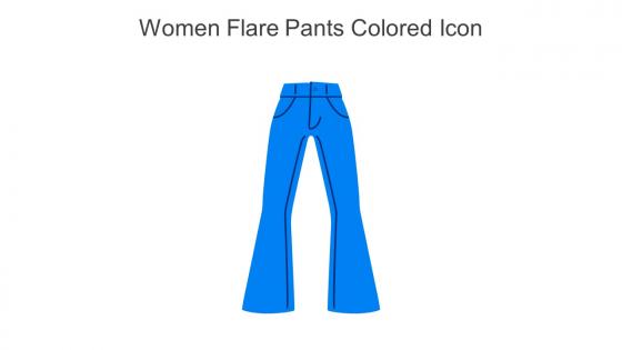 Women Flare Pants Colored Icon In Powerpoint Pptx Png And Editable Eps Format