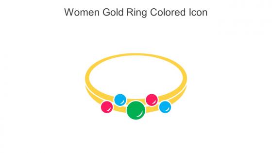 Women Gold Ring Colored Icon In Powerpoint Pptx Png And Editable Eps Format
