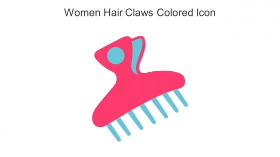 Women Hair Claws Colored Icon In Powerpoint Pptx Png And Editable Eps Format