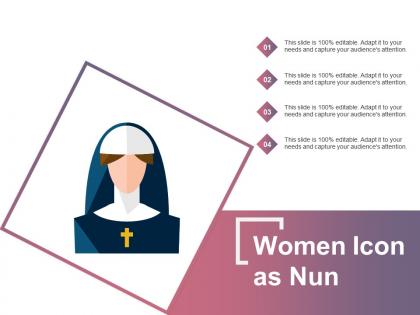 Women icon as nun