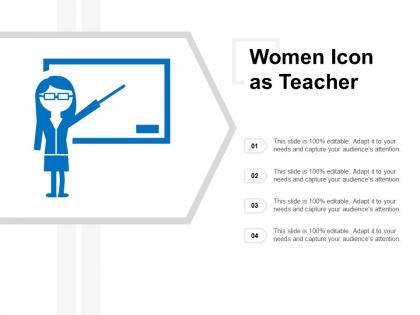 Women icon as teacher