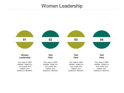 Women leadership ppt powerpoint presentation inspiration slides cpb