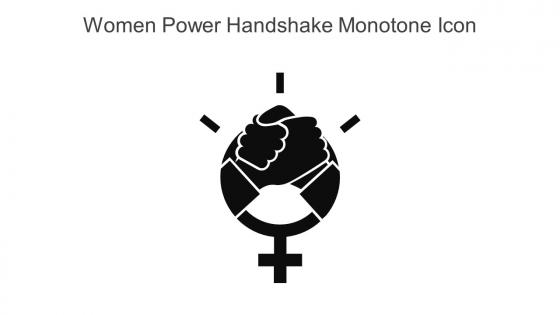 Women Power Handshake Monotone Icon In Powerpoint Pptx Png And Editable Eps Format