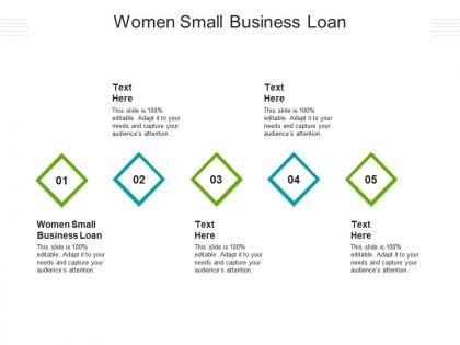 Women small business loan ppt powerpoint presentation professional slide portrait cpb