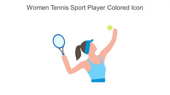 Women Tennis Sport Player Colored Icon In Powerpoint Pptx Png And Editable Eps Format