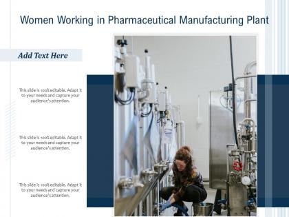 Women working in pharmaceutical manufacturing plant