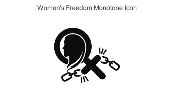 Womens Freedom Monotone Icon In Powerpoint Pptx Png And Editable Eps Format