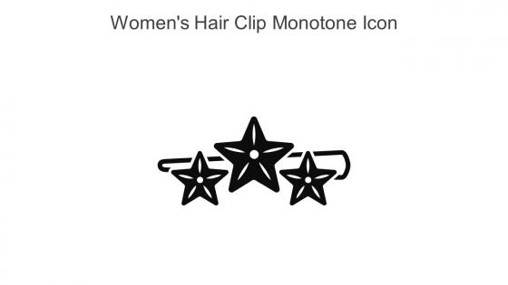 Womens Hair Clip Monotone Icon In Powerpoint Pptx Png And Editable Eps Format