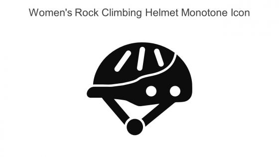 Womens Rock Climbing Helmet Monotone Icon In Powerpoint Pptx Png And Editable Eps Format