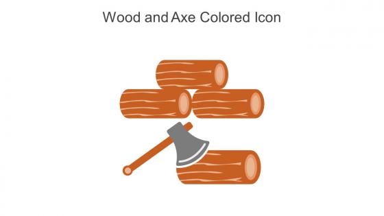 Wood And Axe Colored Icon In Powerpoint Pptx Png And Editable Eps Format