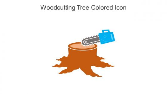 Woodcutting Tree Colored Icon In Powerpoint Pptx Png And Editable Eps Format