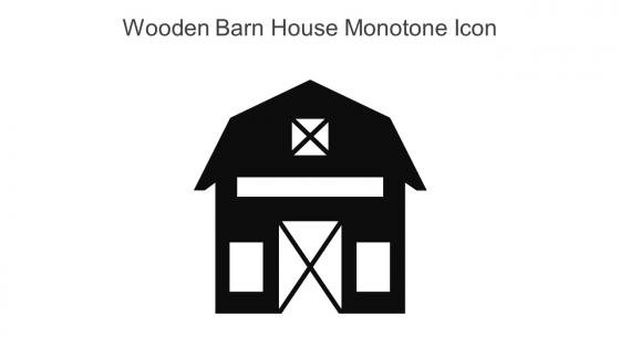Wooden Barn House Monotone Icon In Powerpoint Pptx Png And Editable Eps Format