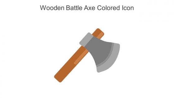 Wooden Battle Axe Colored Icon In Powerpoint Pptx Png And Editable Eps Format