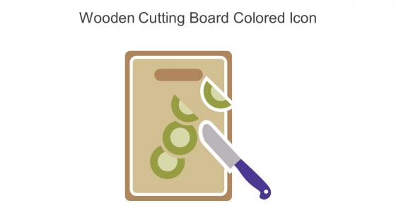 Wooden Cutting Board Colored Icon In Powerpoint Pptx Png And Editable Eps Format