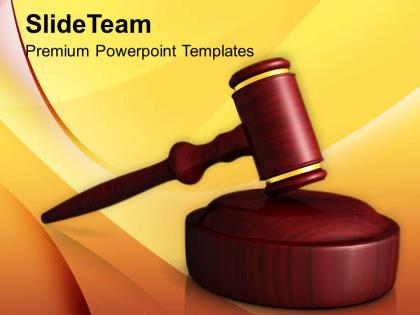 Wooden gavel law powerpoint templates ppt themes and graphics 0113