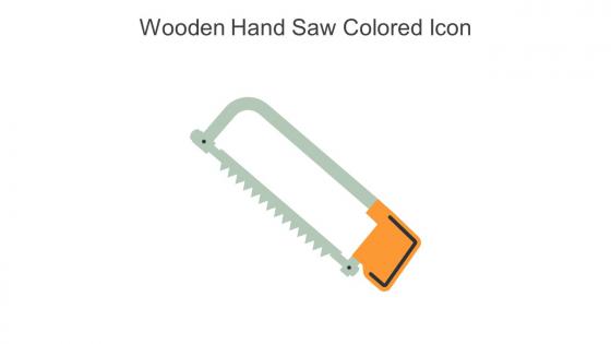 Wooden Hand Saw Colored Icon In Powerpoint Pptx Png And Editable Eps Format