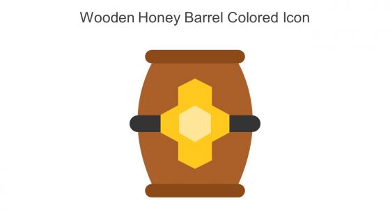 Wooden Honey Barrel Colored Icon In Powerpoint Pptx Png And Editable Eps Format