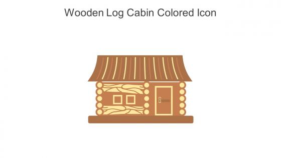 Wooden Log Cabin Colored Icon In Powerpoint Pptx Png And Editable Eps Format