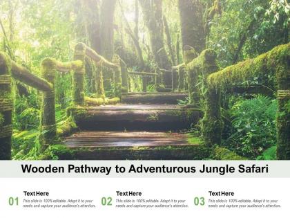 Wooden pathway to adventurous jungle safari