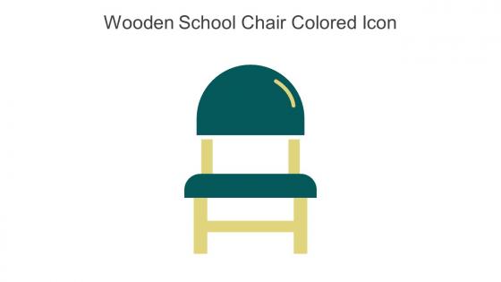 Wooden School Chair Colored Icon In Powerpoint Pptx Png And Editable Eps Format
