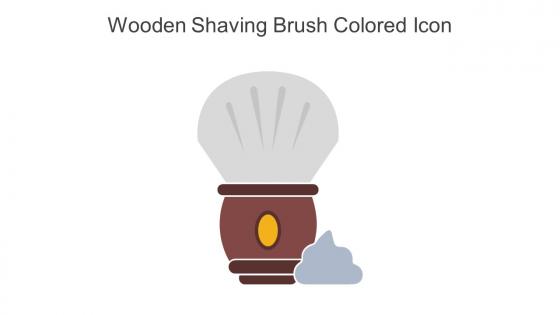 Wooden Shaving Brush Colored Icon In Powerpoint Pptx Png And Editable Eps Format