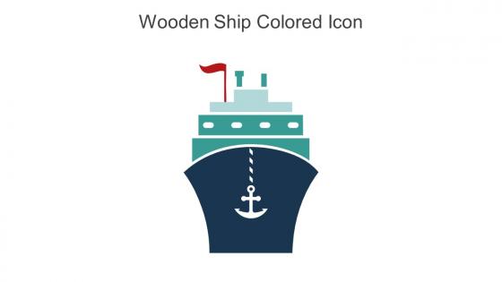 Wooden Ship Colored Icon In Powerpoint Pptx Png And Editable Eps Format