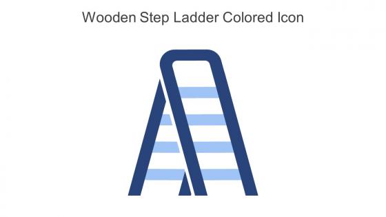Wooden Step Ladder Colored Icon In Powerpoint Pptx Png And Editable Eps Format
