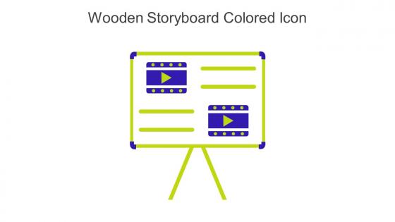 Wooden Storyboard Colored Icon In Powerpoint Pptx Png And Editable Eps Format