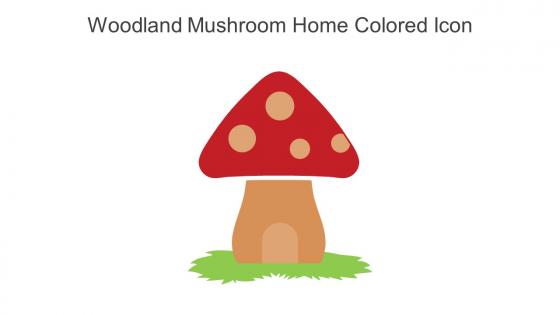 Woodland Mushroom Home Colored Icon In Powerpoint Pptx Png And Editable Eps Format