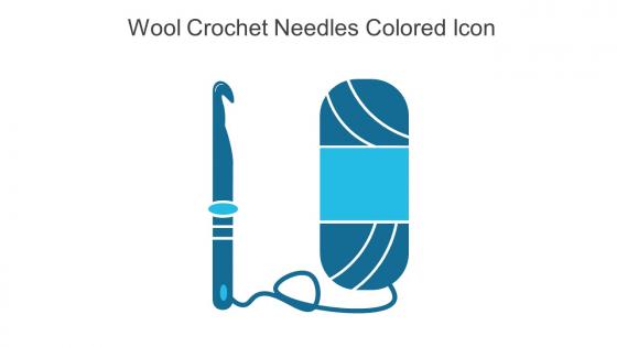 Wool Crochet Needles Colored Icon In Powerpoint Pptx Png And Editable Eps Format