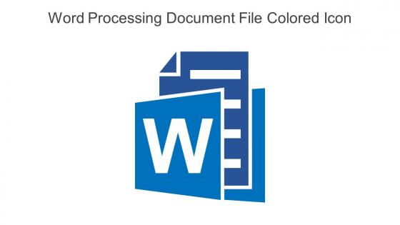 Word Processing Document File Colored Icon In Powerpoint Pptx Png And Editable Eps Format