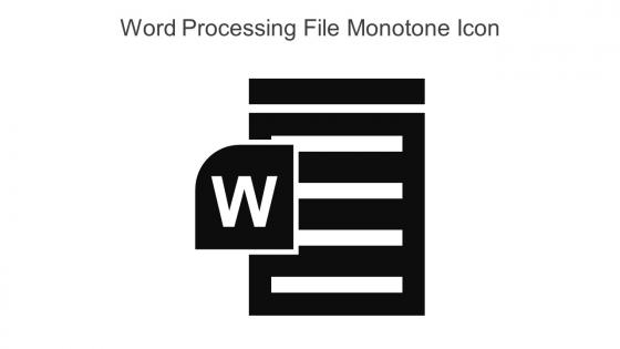 Word Processing File Monotone Icon In Powerpoint Pptx Png And Editable Eps Format