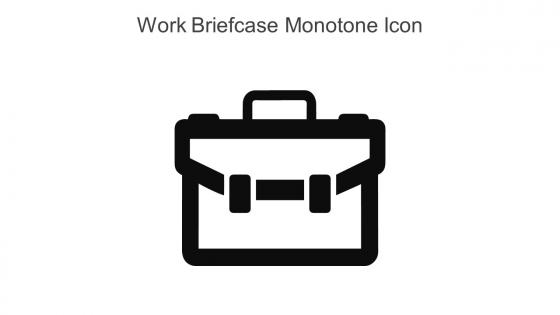 Work Briefcase Monotone Icon In Powerpoint Pptx Png And Editable Eps Format