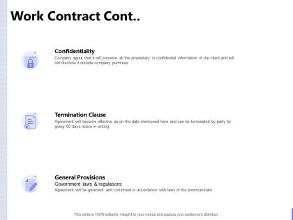 Work contract cont confidentiality ppt powerpoint presentation gallery microsoft