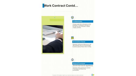 Work Contract Contd Event Announcer Proposal One Pager Sample Example Document