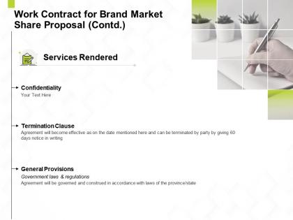 Work contract for brand market share proposal contd l1443 ppt powerpoint infographics
