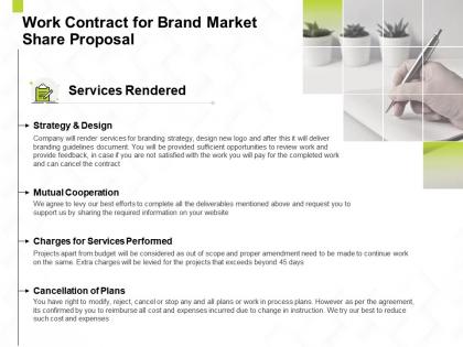 Work contract for brand market share proposal ppt powerpoint presentation good