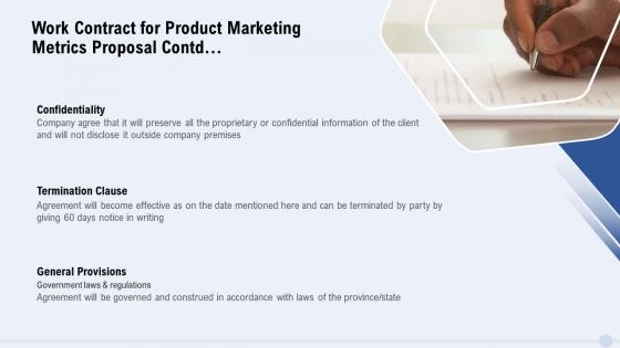 Work contract for product marketing metrics proposal contd