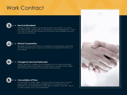 Work contract services ppt powerpoint presentation portfolio deck