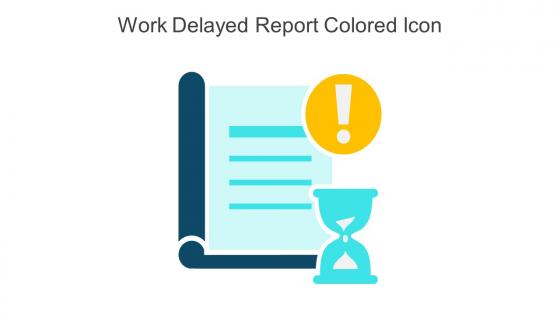 Work Delayed Report Colored Icon In Powerpoint Pptx Png And Editable Eps Format