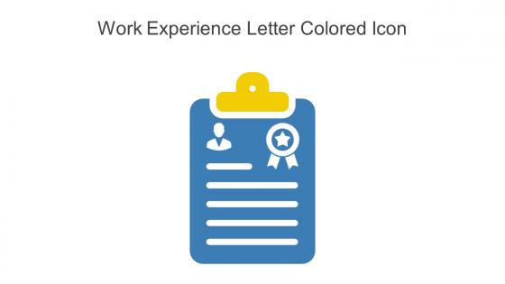 Work Experience Letter Colored Icon In Powerpoint Pptx Png And Editable Eps Format