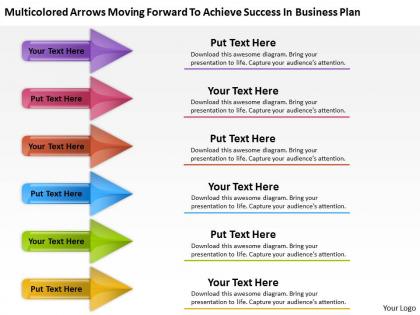 Work flow business process diagram forward to achieve success plan powerpoint slides