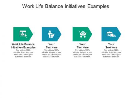 Work life balance initiatives examples ppt powerpoint presentation pictures grid cpb